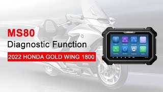 OBDSTAR MS80 Diagnose 2022 Honda Gold Wing 1800 Motorcycle OBDII365 [upl. by Smiga]