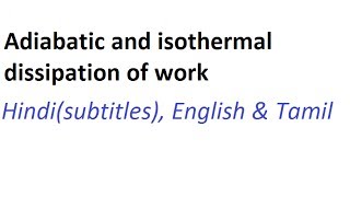 Isothermal and adiabatic Isothermal dissipation of work clearly explained [upl. by Aserehc]