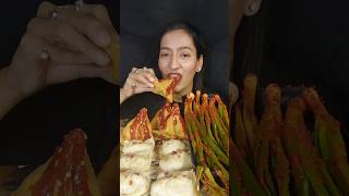 KOREAN MAGGI MASALA SAMOSA EATING youtubeshorts ytshorts viral trending shorts [upl. by Marucci361]