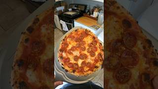 CRISPY MEATY SAUCY CHEESY PEPPERONI PIZZA ON SOURDOUGH pizza asmr cooking food shorts [upl. by Chastity285]