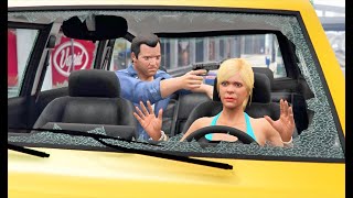 What Happens When Tracy and Lazlow Steal Jimmys Car in GTAV [upl. by Myron]