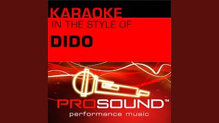 White Flag Karaoke With Background Vocals In the style of Dido [upl. by Velasco]