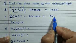 Find the place value of the underlined digit [upl. by Dralliw]