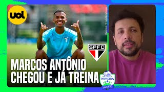 SÃO PAULO MARCOS ANTÔNIO JÁ TREINA NO CT ANDRÉ HERNAN TRAZ DETALHES DA NOVA CONTRATAÇÃO [upl. by Eanal]