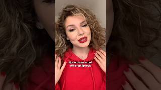 Red lipstick makeup tutorial amp tips redlipstick redlip makeuptips [upl. by Aroled]