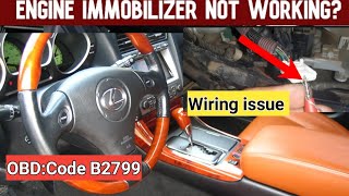 Toyota Lexus Gs300 Crank But Not starting B2799 Engine Immobilizer System  Starting Problems [upl. by Gannie]