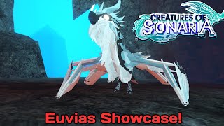 Euvias Showcase  Creatures of Sonaria [upl. by Ardnuasal]