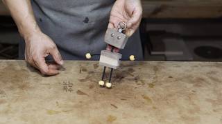 재미있는 목공 DIY 월넛 로봇 키링 wooden key ring making woodworking handmade diy 목공 노는목수 원목가구 [upl. by Nnire]