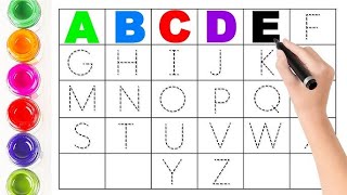 Collection of uppercase amp lowercase alphabet dotted lines ABCD alphabet writing alphabet song A Z [upl. by Savihc]