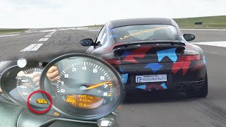 1090HP PORSCHE 996 TURBO 0323 KMh ACCELERATION [upl. by Lavro]