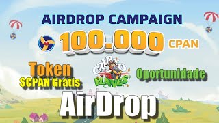 AIRDROP CRYPTO PLANES  GANHE 10CPAN TOKEN  NFT  CRYPTOCARS  BLACKCHAIN  BSC  CPAN  CLEM FF [upl. by Akcimehs]