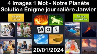 4 Images 1 Mot  Notre Planète  20012024  Solution Énigme Journalière  Janvier 2024 [upl. by Maretz]