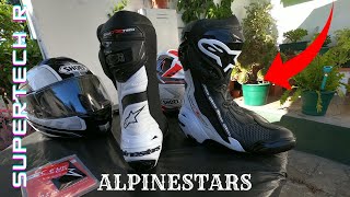 ALPINESTARS SUPERTECH R BLACK  WHITE unboxing [upl. by Floeter476]