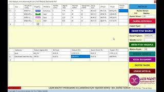 Lazer Maliyet Programı  Metalix Uyumlu  1 Dakikada Birim Fiyat Hesabı Yapın  LazerMaliyetcom [upl. by Hyde]