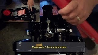 Motomaster 3 ton jack review in 720pHD [upl. by Brinna]