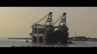 Saipem 7000 arrives in the Port of Rotterdam [upl. by Ahsile]