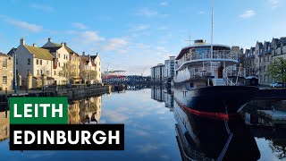 Sunshine on Leith  The Most Vibrant Area of Edinburgh City Centre  Walking Tour  4K  60FPS [upl. by Idnam]