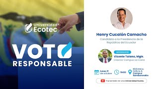 VOTO RESPONSABLE 2024  Abg Henry Cucalón [upl. by Ennovaj314]