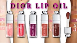 Dior Addict Lip Glow Oil  My Collection Demos and Review [upl. by Ydnagrub]