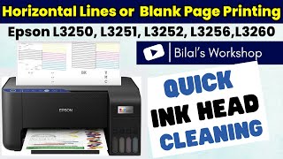 Quick Way to Clean Print Head in Epson L3150 L3250 L3251 L3256 L3260 Printers [upl. by Smoot790]