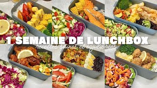 1 SEMAINE DE LUNCHBOX 🍱 • RECETTES SAINES ET ÉQUILIBRÉES À RAMENER AU BOULOT OU POUR LES ÉTUDIANTS 🥗 [upl. by Gardia251]