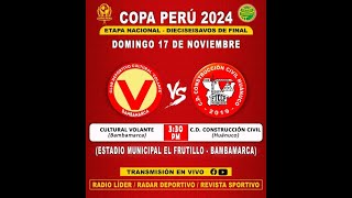 CULTURAL VOLANTE VS CD CONSTRUCCIÓN CIVIL en vivo [upl. by Leavy]