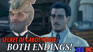 Fallout 4  Secret of Cabot House Both Endings Freeing and Killing Lorenzo Lorenzos Artifact Gun [upl. by Clementia734]