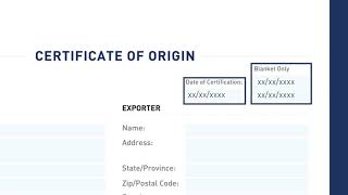 Free Trade Agreement FTA Certificate of Origin [upl. by Uke]