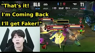 The Shy Reaction  FAKER Destroying BLG at WORLD 2024 [upl. by Karola900]