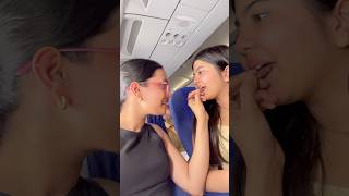 Let’s do my makeup in flight ✈️🌥️❤️  Tejasvi Rajput  ytshorts minivlog [upl. by Naanac]