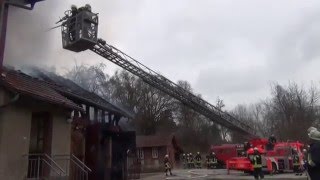 Feuer zerstört Anbau des Forsthauses in Herfa [upl. by Ammeg]