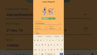 How to add leave on Payroller  Mobile app tutorial [upl. by Namurt122]