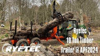 Ryetec 10 Ton Timber Trailer amp 67m Crane at APF Show 2024 [upl. by Durante]