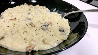 RISOTTO A LA CARBONARA Receta de ARROZ de la COCINA ITALIANA 🇮🇹 fácil y DELICIOSA 😍 [upl. by Kitti]