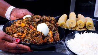 Lets Make Ghanaian Palava Sauce Using Cocoyam Leaves Vlogmas Day 10 [upl. by Elletnahc]