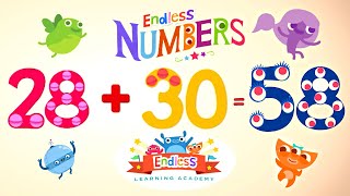 Endless Numbers 58  Learn Number Fiftyeight  Fun Learning for Kids [upl. by London]