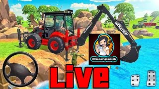 JCB 3DX BACKHOE LOADER BUS SIMULATOR INDONESIA LIVE STREAM [upl. by Annawat358]