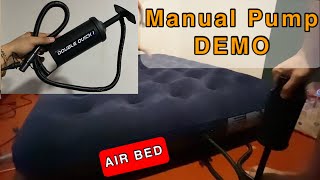 Manual Air Bed Pump Demo  Air Mattress Pump [upl. by Ayekim]