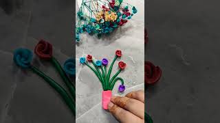 Clayartclay flower and vaseshortvideo diy clayartidea shortsfeed clayart clayartsandcraft [upl. by Sturrock]