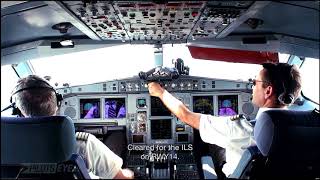 Airbus A340  Approach and Landing in Zürich ENG sub [upl. by Sybil]