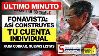 Fonavista así construyes tu cuenta individual para cobrar PARA ENTRAR A NUEVAS LISTAS [upl. by Hubert]