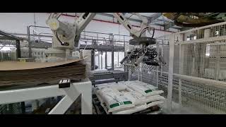 Robot ABB Bags Palletizing [upl. by Liatrice]