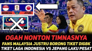 Fans Malaysia Ogah Nonton Pertandingan Melawan Laos Lebih Pilih Nonton Indonesia vs Jepang Di GBK [upl. by Fulbright37]