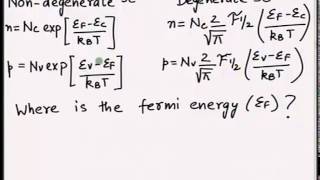 Mod02 Lec14 Equilibrium carrier statistics in semiconductors quantitative examination [upl. by Denby]