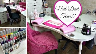 Nail Desk Tour [upl. by Rebekkah]