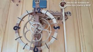 Relojes engranajes de Madera wooden clock diseños y planos [upl. by Stamata]