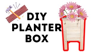 DIY TALL PLANTER BOX woodworking DIY gardening [upl. by Anawak]