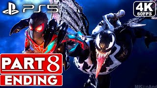 SPIDERMAN 2 ENDING Gameplay Walkthrough Part 8 4K 60FPS PS5  No Commentary FULL GAME [upl. by Christianna]