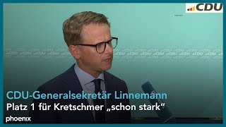 Carsten Linnemann CDUGeneralsekretär zu den Wahlergebnissen in Sachsen und Thüringen  010924 [upl. by Franckot]