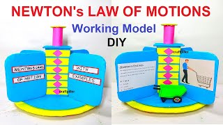 newton law of motions  tlm model  diy  science project  craftpiller [upl. by Egroeg]